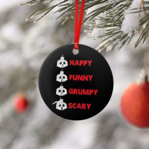 Emotions of Halloween Round Ornament