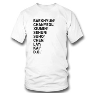 Baekhyun Chanyeol Xiumin Sehun Suho Chen Lay Kai D.o T Shirt