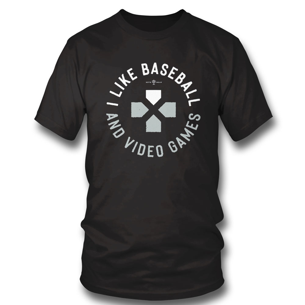 Rotowear I Like Baseball And Video Game Shirt Rotowear I Like Baseball And Video Game Shirt
