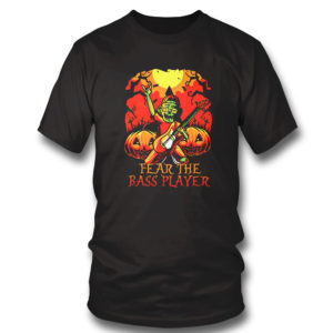 Zombie Fear The Bass Player Pumpkin Halloween shirt