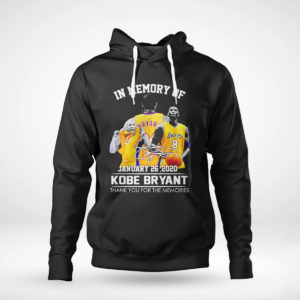 Kobe Bryant In memory of january 26 2020 thank you for the memories shirt