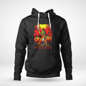 Unisex Hoodie Zombie Fear The Bass Player Pumpkin Halloween shirt