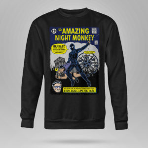 Unisex Sweetshirt The Amazing Night Monkey Superhero Spiderman Comics shirt