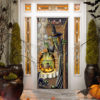 Black Cat Witch Brew Halloween Door Cover Decorations for Front Door