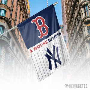 Boston Red Sox vs New York Yankees House Divided Garden Flag House Baseball Flag