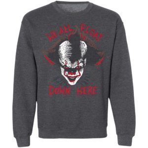 IT PENNYWISE We All Float Down Here Halloween CLOWN T-Shirt