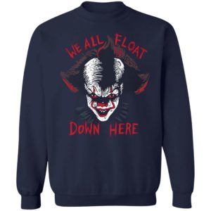 IT PENNYWISE We All Float Down Here Halloween CLOWN T-Shirt