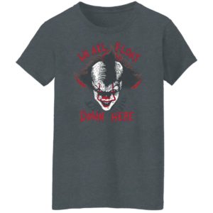 IT PENNYWISE We All Float Down Here Halloween CLOWN T-Shirt