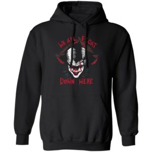 IT PENNYWISE We All Float Down Here Halloween CLOWN T-Shirt