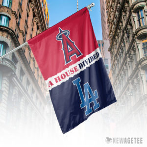 Los Angeles Dodgers vs Los Angeles Angels House Divided Garden Flag House Baseball Flag