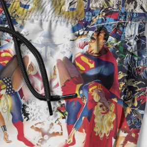 Crisis on Infinite Earths DC Superman and Wonder Woman Hawaiian Shirt, Beach Shorts