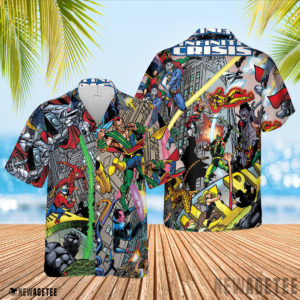 Infinite Crisis Sorting out the Crisis DC Hawaiian Shirt, Beach Shorts