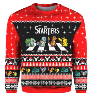 The Starters On Abbey Road Pokemon Ugly Christmas Sweater