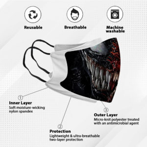 3 Face Mask Venom 2 Halloween Cloth Face Mask