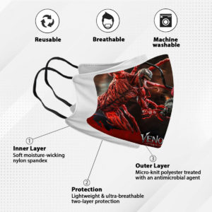 3 Face Mask Venom Carnage Halloween Face Mask