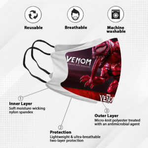 3 Face Mask Venom Carnage Red Version Face Mask