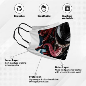 3 Face Mask Venom Let There Be Carnage Halloween Face Mask