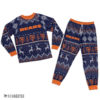 Carolina Panthers Ugly Christmas Raglan Pajamas Set