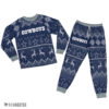 Denver Broncos Ugly Christmas Raglan Pajamas Set