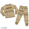 New England Patriots Ugly Christmas Raglan Pajamas Set