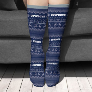 Dallas Cowboys Adult Ugly Christmas Crew Socks