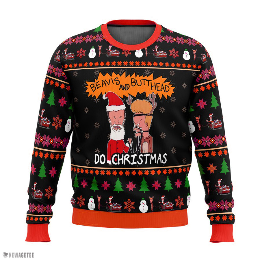 Beavis Butthead Do Christmas Ugly Christmas Sweater Beavis Butthead Do Christmas Ugly Christmas Sweater