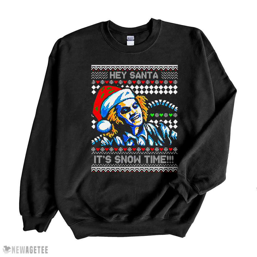 Beetlejuice Hey Santa It’s Snow Time Ugly Christmas Sweatshirt Beetlejuice Hey Santa It’s Snow Time Ugly Christmas Sweatshirt