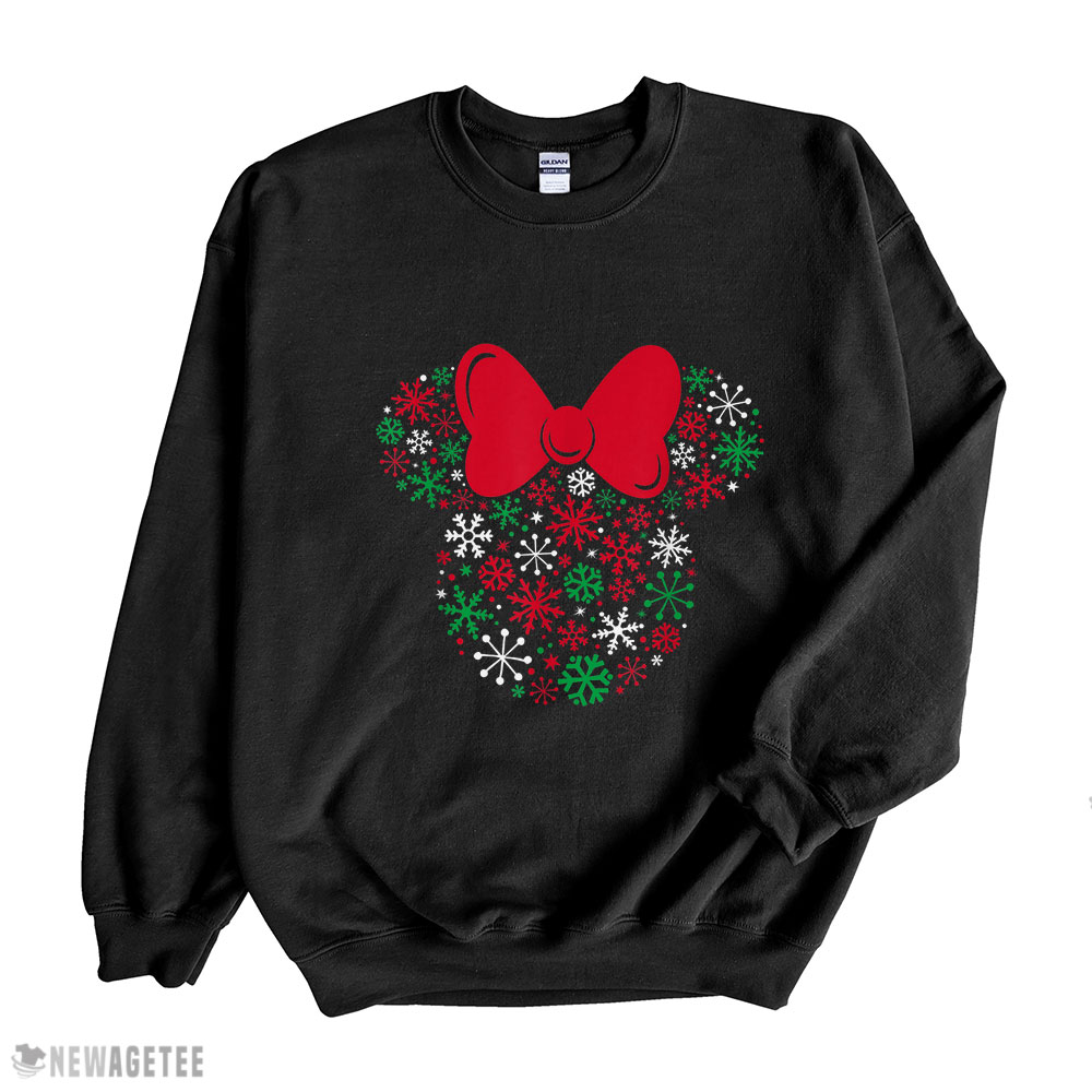 Disney Minnie Mouse Icon Holiday Snowflakes SweatShirt Disney Minnie Mouse Icon Holiday Snowflakes SweatShirt