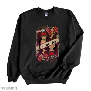 Black Sweatshirt Disney Princess And The Frog Facilier Playing Card T Shirt