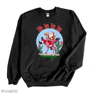 Fall Mingo Cute Santa Ride Flamingo Fa la la la Flamingo Sweatshirt