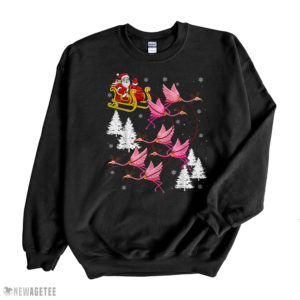 Santa Riding Flamingo Christmas Sweatshirt Santa Riding Flamingo Christmas Sweatshirt