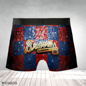 Boxer Briefs Atlanta Braves MLB Glitter Mens Underwear Boxer Briefs