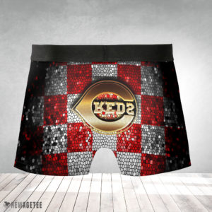Cincinnati Reds MLB Glitter Mens Underwear Boxer Briefs