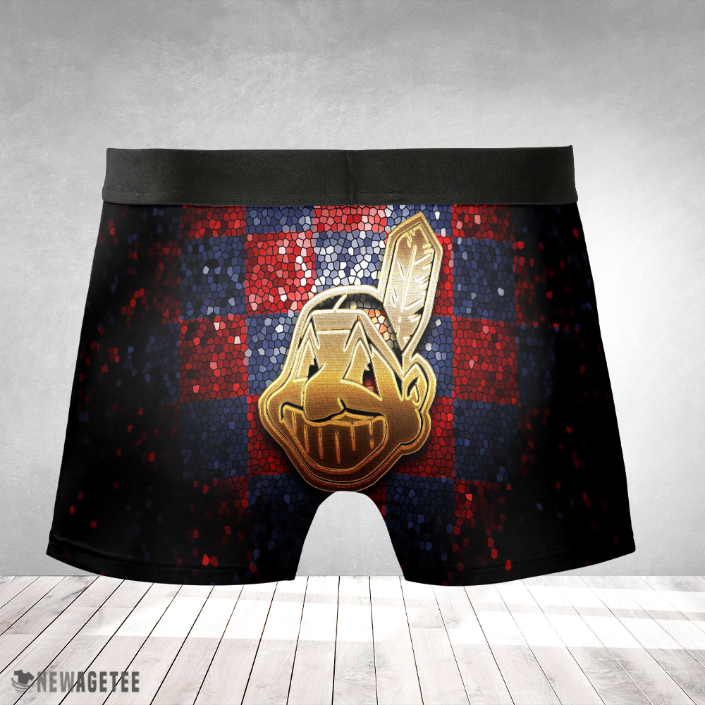 Cleveland Indians MLB Glitter Mens Underwear Boxer Briefs