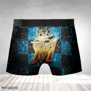 Miami Marlins MLB Glitter Mens Underwear Boxer Briefs
