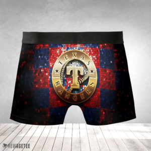 Texas Rangers MLB Glitter Mens Underwear Boxer Briefs