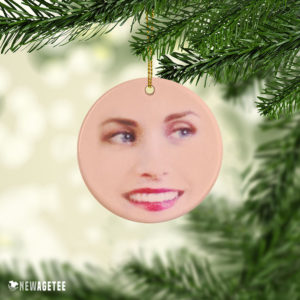 Ceramic Ornament Friends TV Show Monica Geller Face Christmas Ornaments Funny Holiday Gift