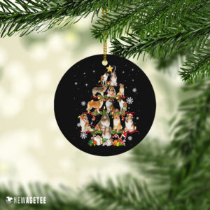 Funny Rough Collie Christmas Tree Lights Funny Dog Chrismas Ornament