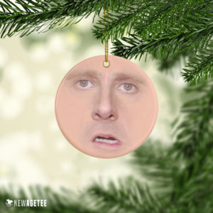 The Office TV Show Michael Scott Face Christmas Ornament Funny Holiday Gift
