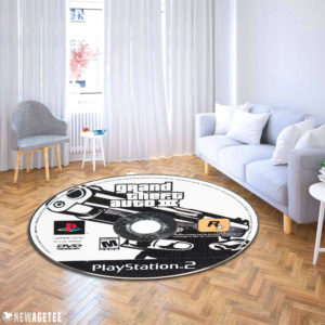 Circle Carpet Rug Grand Theft Auto III PlayStation 2 Disc Round Rug Carpet