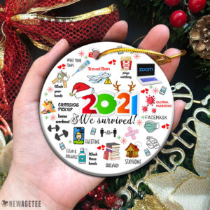 2021 A Year To Remember Christmas Ornament  We Survived Keepsake 2021
