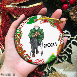 Bernie Sanders Mittens 2021 Funny Christmas Ornament