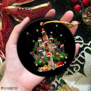 Circle Ornament Bullmastiff Christmas Tree Lights Funny Dog Chrismas Ornament