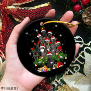 Circle Ornament Cane Corso Christmas Tree Lights Funny Dog Chrismas Ornament