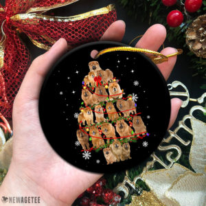 Circle Ornament Chow Chow Christmas Tree Lights Funny Dog Chrismas Ornament