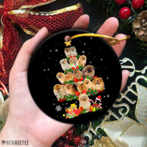 Pekingese Dog Christmas Tree Lights Funny Dog Chrismas Ornament