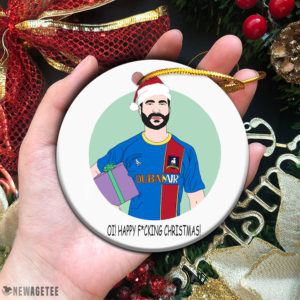 Circle Ornament Roy Kent Oi Happy Fucking Christmas Ornament Funny Holiday Gift
