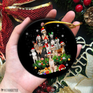 Saluki Christmas Tree Lights Funny Dog Chrismas Ornament