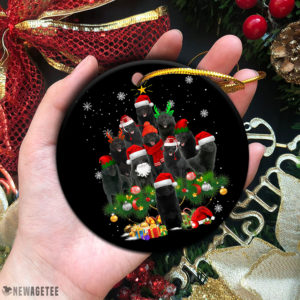 Schipperke Christmas Tree Lights Funny Dog Chrismas Ornament