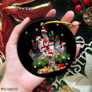 Standard Schnauzer Christmas Tree Lights Funny Dog Chrismas Ornament